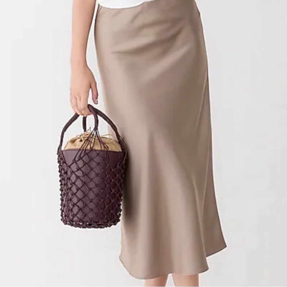 NWT J Crew Gwyneth Slip Skirt Warm Boulder Size M